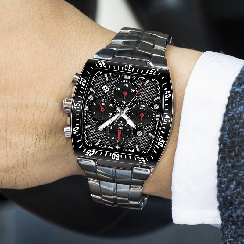 WWOOR jauni luksusa pilsoņa vīriešu pulksteņi militārā sporta kvarca rokas pulksteņi ūdensnecaurlaidīgi datēšanas hronogrāfs vīriešiem, Relogio Masculino