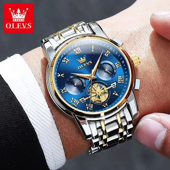 Ανδρικά ρολόγια OLEVS Κορυφαία επώνυμη πολυτελή, κλασική ρωμαϊκή ζυγαριά, ανδρικό ρολόι χειρός, αδιάβροχο, φωτεινό ανδρικό ρολόι χειρός Quartz