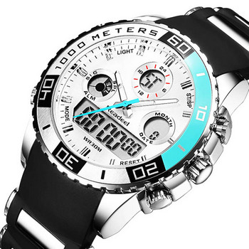 Ανδρικά αθλητικά ρολόγια αδιάβροχα ανδρικά στρατιωτικά ρολόγια ψηφιακού χαλαζία Χρονόμετρο συναγερμού διπλής ώρας Ολοκαίνουργιο relogios masculinos