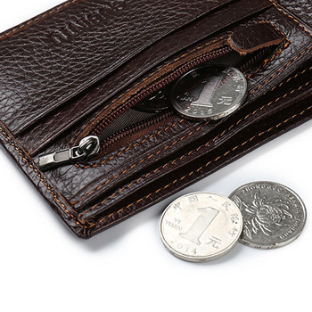Ανδρικό πορτοφόλι από 100% τμημάτων Κοντά διπλά ανδρικά πορτοφόλια Πορτοφόλια με φερμουάρ Τσέπη για κέρματα Πορτοφόλια Ανδρικά πορτοφόλια
