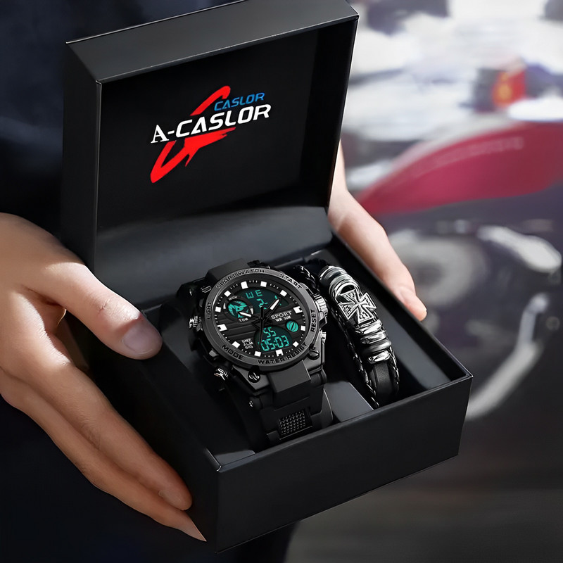 MSTIANQ divu displeju pulkstenis vīriešiem digitālais kvarca pulkstenis Reloj Hombre ūdensizturīgs peldēšanas militārais pulkstenis Relogios Masculinos