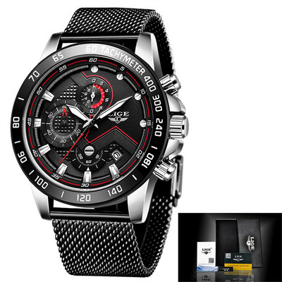 LIGE meeste käekellad vabaaja kronograaf veekindel sõjaväe spordi randmekell mood kvartskalender meeskell Relogio Masculino