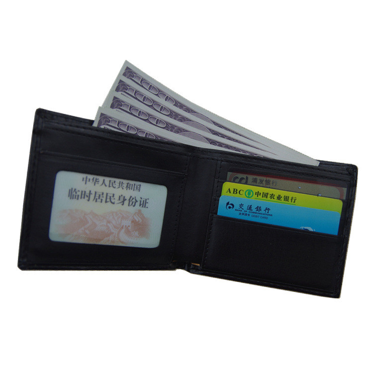 Vienkāršs vīriešu modes PU ādas kredītkartes maciņš Vīriešu biznesa divkāršs brīvā laika naudas maks Masīvs somiņš kabatas somas