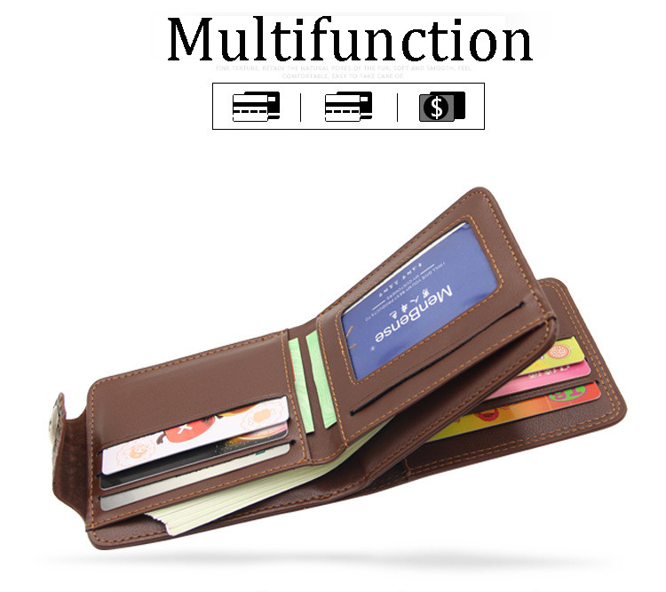 2022. gada grezns ādas maks Vintage vīriešu īsi, plāni vīriešu maki naudas saspraude Kredītkarte dolārs Govs ādas maks Vīriešu karšu somiņa