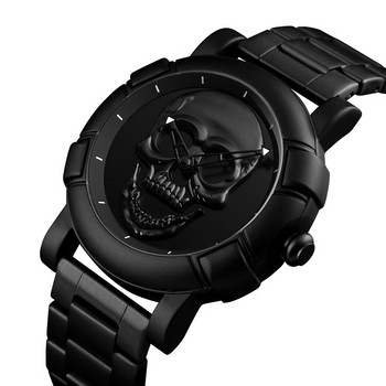 Известна марка Мъжки модел на череп Кварцов часовник 2022 Моден ежедневен военен спортен ръчен часовник от неръждаема стомана Аналогов часовник Relogio