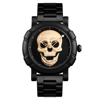 Известна марка Мъжки модел на череп Кварцов часовник 2022 Моден ежедневен военен спортен ръчен часовник от неръждаема стомана Аналогов часовник Relogio
