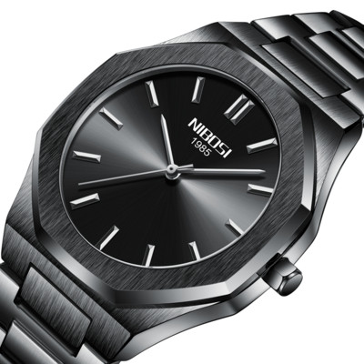 NIBOSI 2023 Luksusa zīmola vīriešu kvarca pulkstenis vīriešiem biznesa vienkāršie pulksteņi Gaismas militārs ūdensnecaurlaidīgs pulkstenis Relogio Masculino