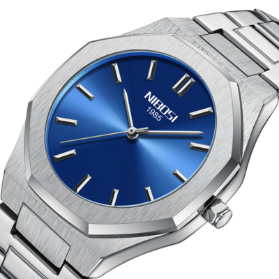 NIBOSI 2023 Luksusa zīmola vīriešu kvarca pulkstenis vīriešiem biznesa vienkāršie pulksteņi Gaismas militārs ūdensnecaurlaidīgs pulkstenis Relogio Masculino