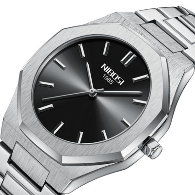 NIBOSI 2023 Luksusa zīmola vīriešu kvarca pulkstenis vīriešiem biznesa vienkāršie pulksteņi Gaismas militārs ūdensnecaurlaidīgs pulkstenis Relogio Masculino