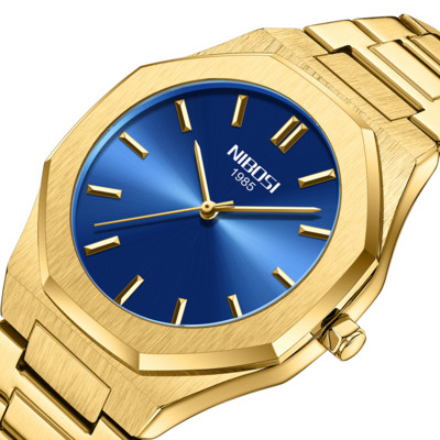 NIBOSI 2023 Luksusa zīmola vīriešu kvarca pulkstenis vīriešiem biznesa vienkāršie pulksteņi Gaismas militārs ūdensnecaurlaidīgs pulkstenis Relogio Masculino