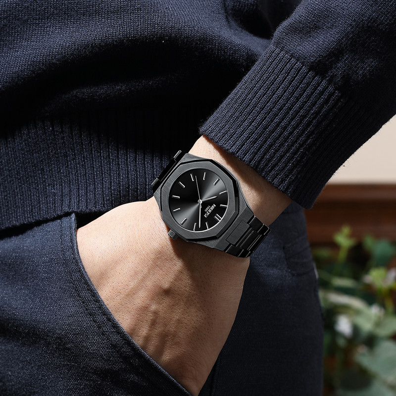 NIBOSI 2023 Luksusa zīmola vīriešu kvarca pulkstenis vīriešiem biznesa vienkāršie pulksteņi Gaismas militārs ūdensnecaurlaidīgs pulkstenis Relogio Masculino