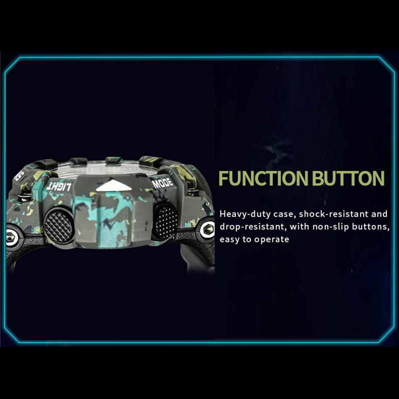 Vīriešu pulksteņi sportam SMAEL militārais pulkstenis, kamuflāžas stila 50 m ūdensizturīgs pulkstenis, modinātājs, hronometrs 8008, kvarca rokas pulksteņi vīriešiem