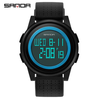 SANDA zīmola grezns 9 mm īpaši plāns sporta pulkstenis vīriešiem elektroniski LED digitālie rokas pulksteņi vīriešiem vīriešu pulkstenis Relogio Masculino