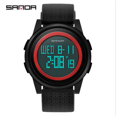 SANDA zīmola grezns 9 mm īpaši plāns sporta pulkstenis vīriešiem elektroniski LED digitālie rokas pulksteņi vīriešiem vīriešu pulkstenis Relogio Masculino