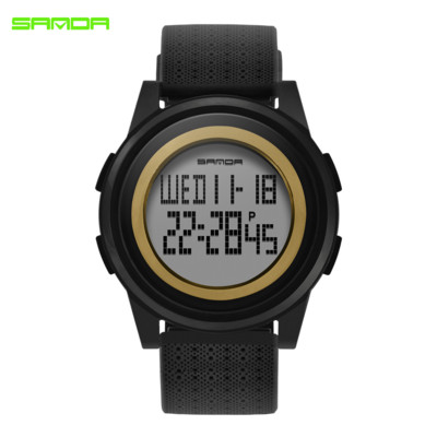 SANDA zīmola grezns 9 mm īpaši plāns sporta pulkstenis vīriešiem elektroniski LED digitālie rokas pulksteņi vīriešiem vīriešu pulkstenis Relogio Masculino