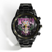 Új luxus naptáros férfi karóra fekete-fehér horror horror koponya karóra kvarc naptáras sportóra