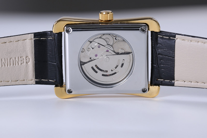 2022 Нова луксозна марка Мъжки часовници Винтидж автоматичен механичен часовник Правоъгълен календар Часовник Военни ръчни часовници Кожени