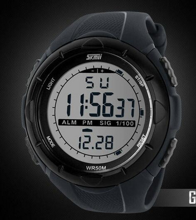 Skmei Brand Vīriešu LED digitālais militārais pulkstenis, 50 M niršanas peldkleita, sporta pulksteņi, modes āra rokas pulksteņi