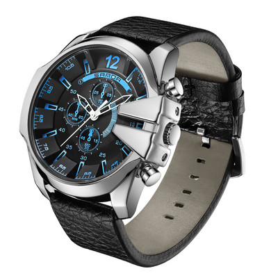 SANDA Top zīmolu vīriešu pulksteņi Luksusa vīriešu pulkstenis Modes ādas kvarca rokas pulkstenis vīriešiem Dāvanas Relogio Masculino 2023 P5011