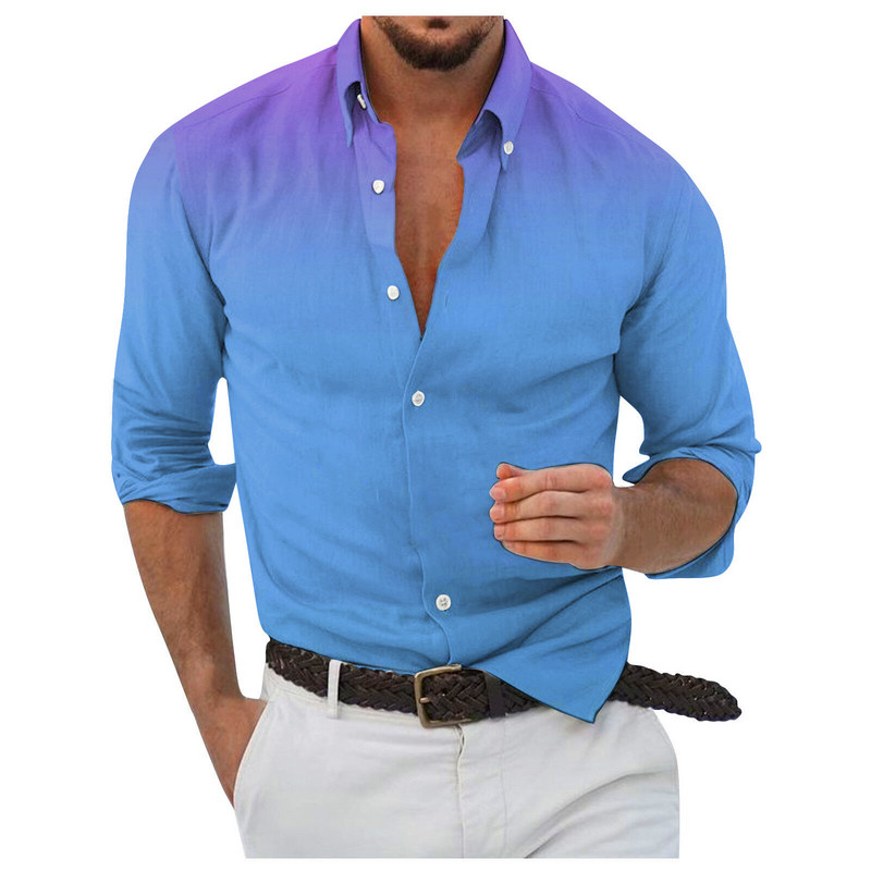 Férfi társasági ing egysoros blúzok egyszínű férfi alkalmi ing gombos férfi ruházat Ropa Para Hombres