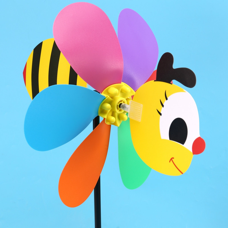 6Gb Bišu vēja griezēji, 3D dzīvnieku vējdzirnavas, dārza mietiņi, rotājumi zāliena pagalma iekšpagalma ballīšu dekorēšanai