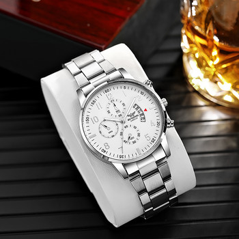 Мъжки луксозни бизнес часовници Кварцов ръчен часовник от неръждаема стомана Relogio Masculino montre luxe homme saat erkek kol saati Часовник