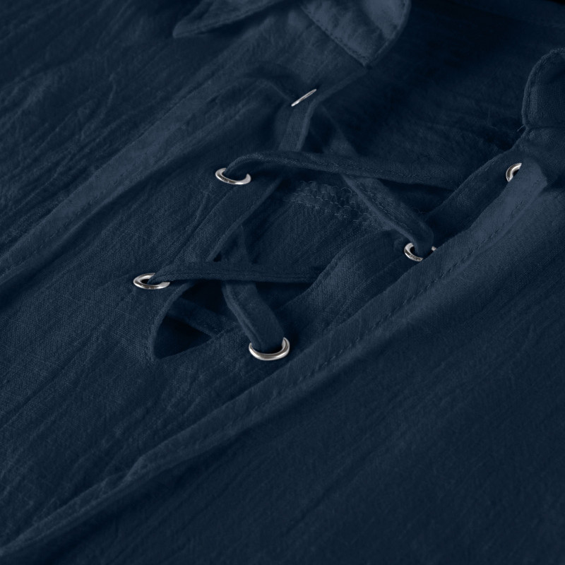 Meeste must pikkade varrukatega särk Meeste soliidsed lahtikäiva kraega särgid, nööriga avarad lühikeste varrukatega mood Lihtsad valged T-särgid T-topp