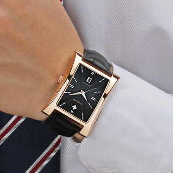 2022 WWOOR Blackck Square мъжки часовник класически луксозен бизнес кварцов часовник мъжки кожен водоустойчив ръчен часовник Relogio Masculino
