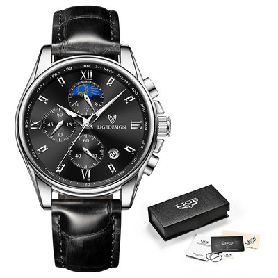 Νέο ανδρικό ρολόγια LIGE 2021 Fashion Casual δερμάτινο αθλητικό ρολόι καρπού ανδρικό κορυφαία επωνυμία πολυτελής αδιάβροχο χρονογράφος ανδρικό ρολόι ημερομηνίας