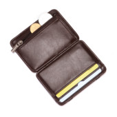 Jauns īss maks vīriešiem 2022. gada naudas saspraude, plāns ādas maciņš, kredītkaršu turētāji, PU ādas, ūdensnecaurlaidīgs futrālis