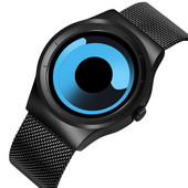 UTHAI BK41 Time and Space új koncepciójú férfi örvénylapos óra diáksport vízálló kvarcóra