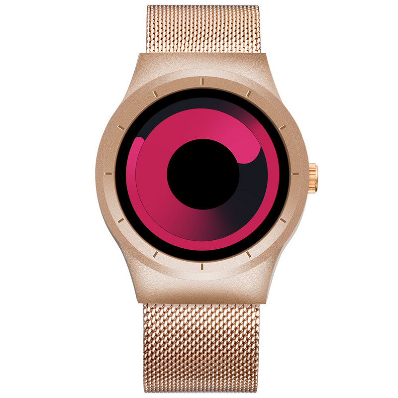 UTHAI BK41 Time and Space új koncepciójú férfi örvénylapos óra diáksport vízálló kvarcóra