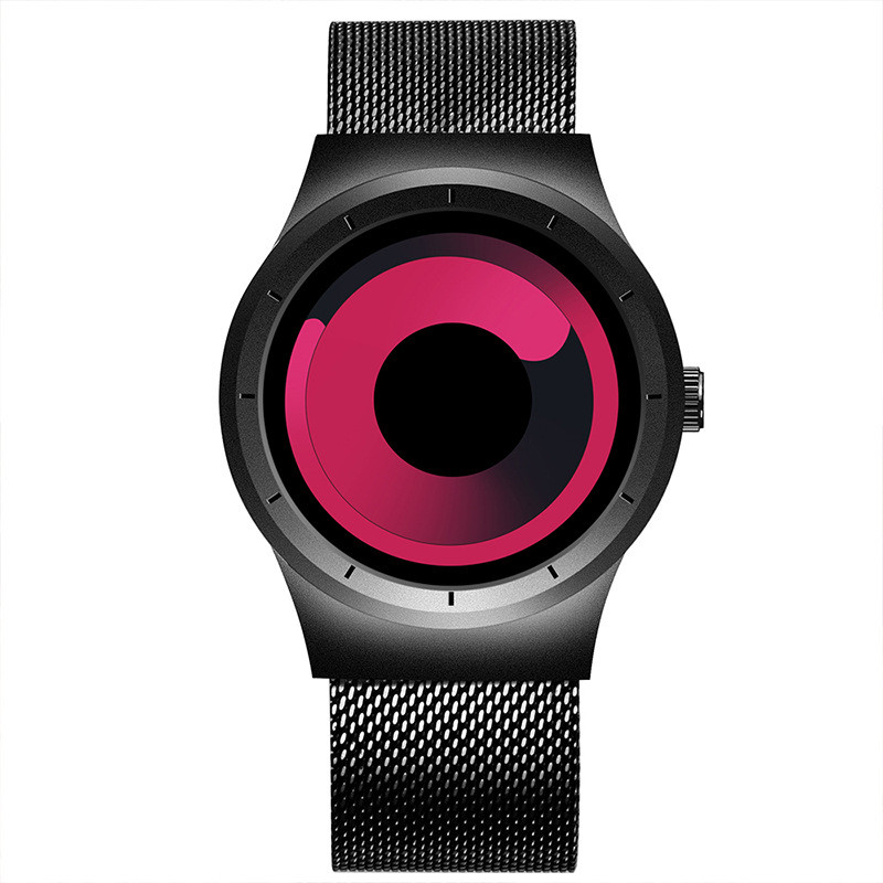 UTHAI BK41 Time and Space új koncepciójú férfi örvénylapos óra diáksport vízálló kvarcóra