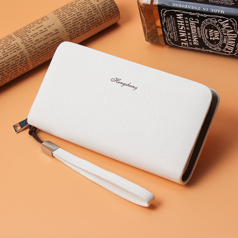 Karšta vyrų piniginė madinga sankabos krepšys PU odinė piniginė su užtrauktuku kortelių laikiklis Verslo laisvalaikio piniginė didelė dizaino vyriška piniginė