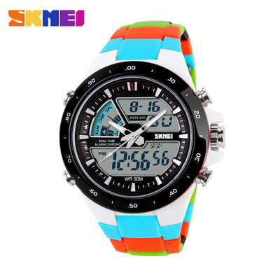 Ανδρικά ρολόγια SKMEI Fashion Sports Watch 1016 Dual Display Wristwatches 50M Αδιάβροχο ανδρικό ρολόι Relogio Masculino
