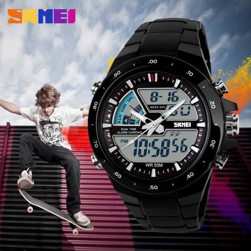 Ανδρικά ρολόγια SKMEI Fashion Sports Watch 1016 Dual Display Wristwatches 50M Αδιάβροχο ανδρικό ρολόι Relogio Masculino