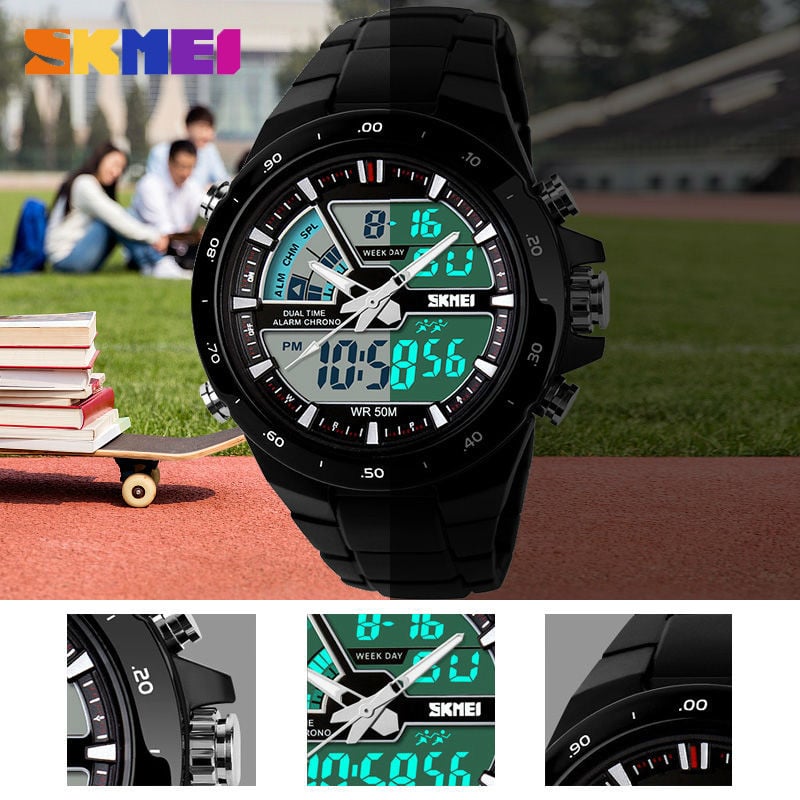 Ανδρικά ρολόγια SKMEI Fashion Sports Watch 1016 Dual Display Wristwatches 50M Αδιάβροχο ανδρικό ρολόι Relogio Masculino