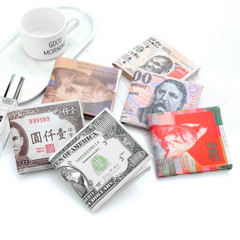 Мъжки креативен къс портфейл, нов дизайн, доларов модел, щампа, сгъната от изкуствена кожа квадратна чанта за монети, портмоне за карти, подаръци, портфейли
