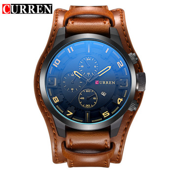 relogio masculino CURREN Ανδρικό ρολόι Military Quartz Ανδρικά ρολόγια Κορυφαία μάρκα Πολυτελές δερμάτινο αθλητικό ρολόι χειρός Date Clock 8225