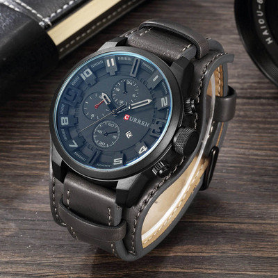 relogio masculino CURREN Ανδρικό ρολόι Military Quartz Ανδρικά ρολόγια Κορυφαία μάρκα Πολυτελές δερμάτινο αθλητικό ρολόι χειρός Date Clock 8225