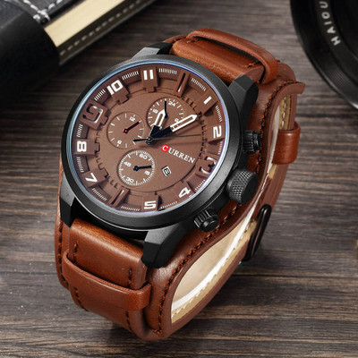 relogio masculino CURREN Ανδρικό ρολόι Military Quartz Ανδρικά ρολόγια Κορυφαία μάρκα Πολυτελές δερμάτινο αθλητικό ρολόι χειρός Date Clock 8225