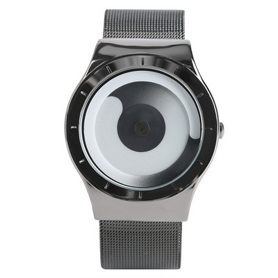 Radoši vīriešu pulksteņi Future Graphic Sense Swirl Maelstrom Face Kvarca Pulkstenis Nerūsējošā tērauda sieviešu vīrieša pāra rokas pulksteņi