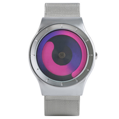 Radoši vīriešu pulksteņi Future Graphic Sense Swirl Maelstrom Face Kvarca Pulkstenis Nerūsējošā tērauda sieviešu vīrieša pāra rokas pulksteņi