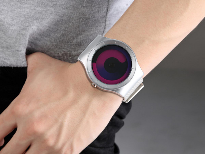 Radoši vīriešu pulksteņi Future Graphic Sense Swirl Maelstrom Face Kvarca Pulkstenis Nerūsējošā tērauda sieviešu vīrieša pāra rokas pulksteņi