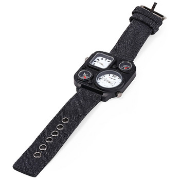 Ανδρικά ρολόγια Military Army Quartz Ρολόι καρπού για άνδρες Καμβά ρολόι Ρολόι διπλής ώρας αναλογικό Relogio Masculino Sports Clock Man