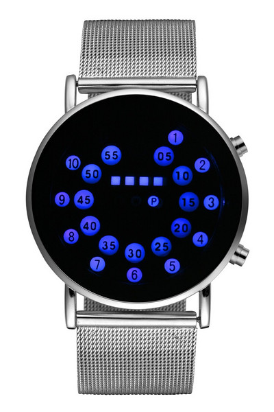 LED Fashion Cool Digital Watch Ceasuri pentru bărbați Ceasuri binare cu plasă de lux Ceas digital pentru bărbați Montre Homme Masculino Relojes