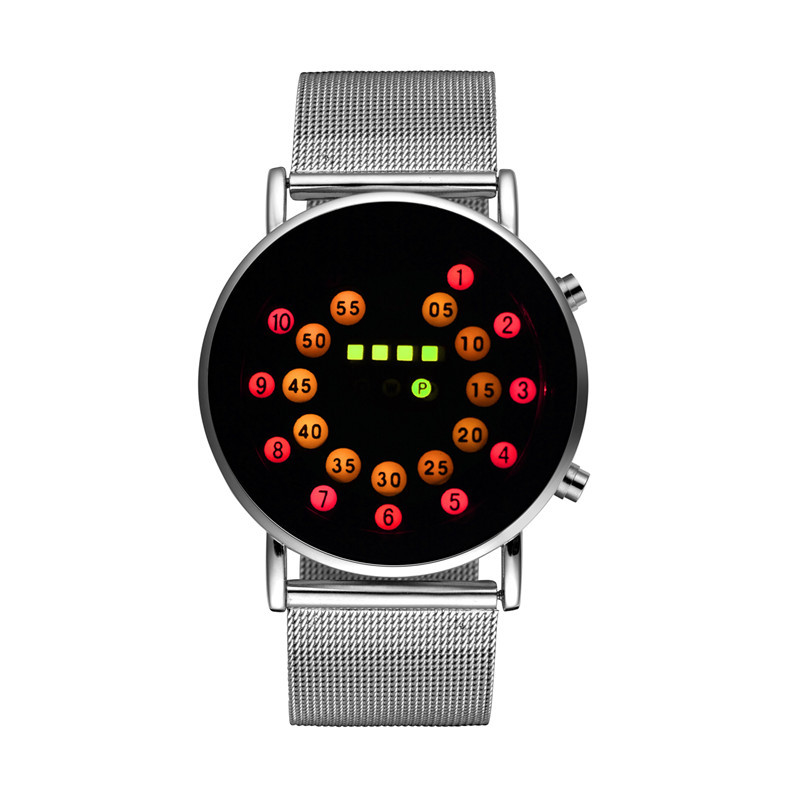 LED Fashion Cool Digital Watch Ceasuri pentru bărbați Ceasuri binare cu plasă de lux Ceas digital pentru bărbați Montre Homme Masculino Relojes