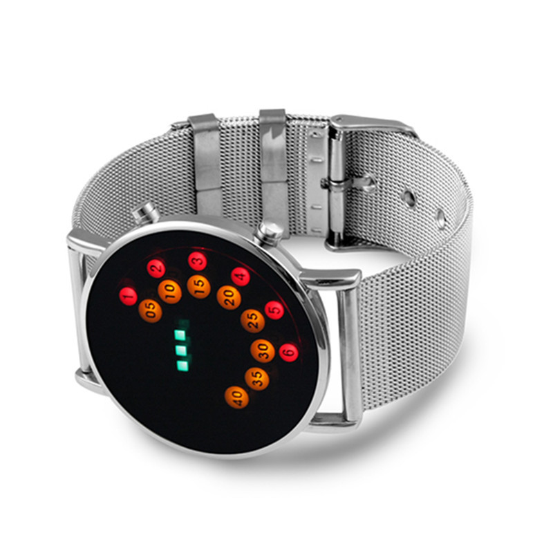 LED Fashion Cool Digital Watch Ceasuri pentru bărbați Ceasuri binare cu plasă de lux Ceas digital pentru bărbați Montre Homme Masculino Relojes
