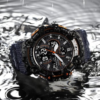SMAEL Sports Style Нови мъжки часовници Водоустойчив шоков военен кварцов часовник за мъжки цифров ръчен часовник Калъф от сплав Часовник 8079