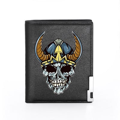 Skandinaavia mütoloogia viikingimärgi nahast rahakott Klassikaline meeste naiste rahakott, õhukesed krediitkaardi-/ID-hoidjad, meeste lühikesed rahakotid